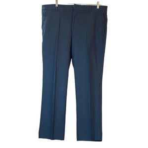 Van Heusen Mens Gray Pant Slacks Flat Front Straight Leg Classic Fit Size 38/30